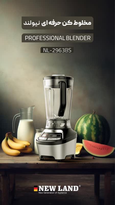 1537485d-82be-46a5-8769-9ffc752aa676 مخلوط کن استیل حرفه ای نیولند کد 2963 - تصویر 1
