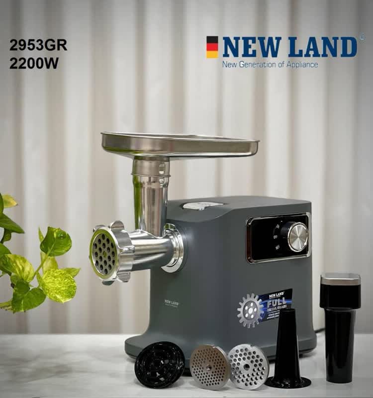 f1fbc303-e545-4bd1-8366-71422a8589d4 چرخ گوشت استیل نیولند کد 2953 - تصویر 1